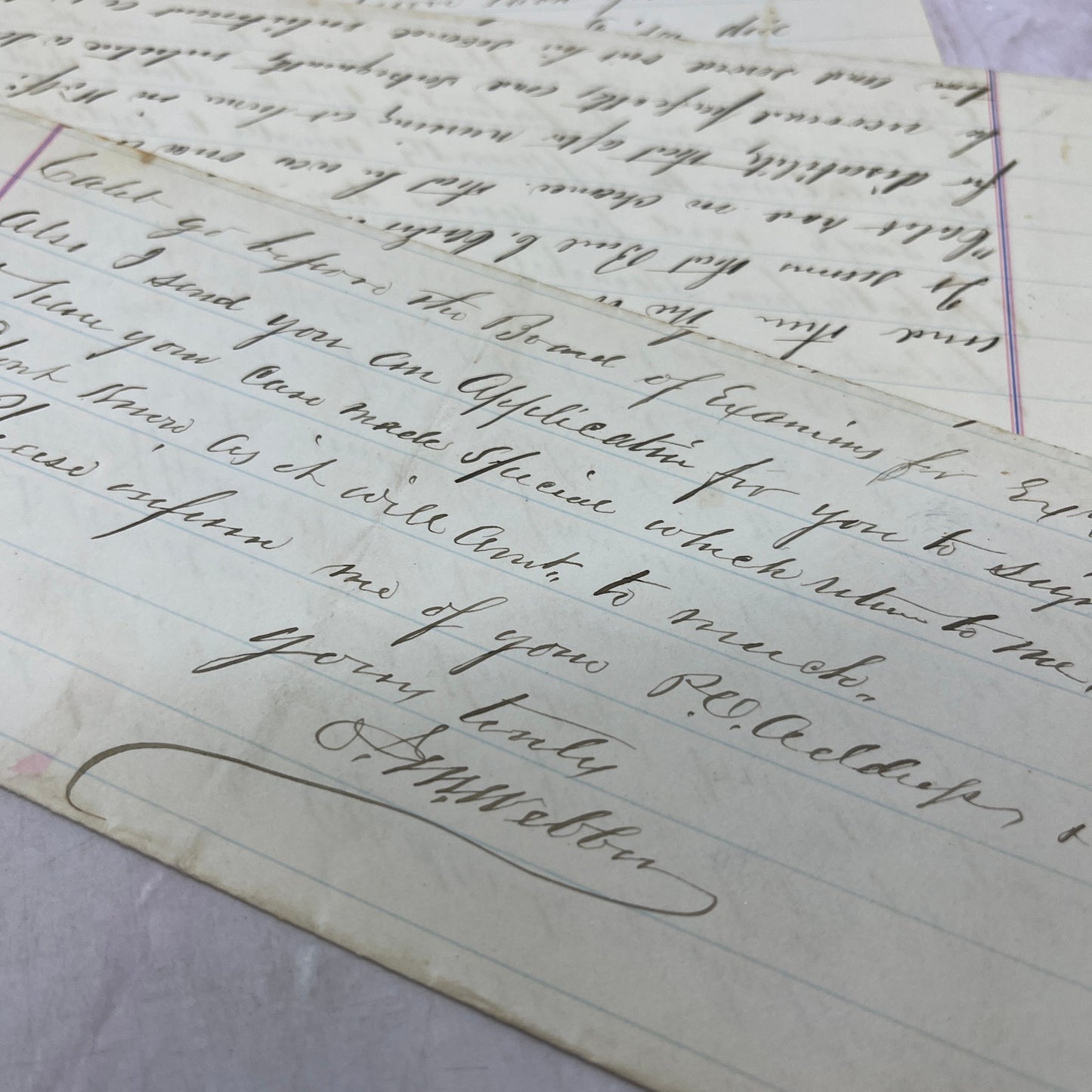 1880s-90s Lot of Letters, Documents of Louisa A Keniston Groton Dover NH ML1-7