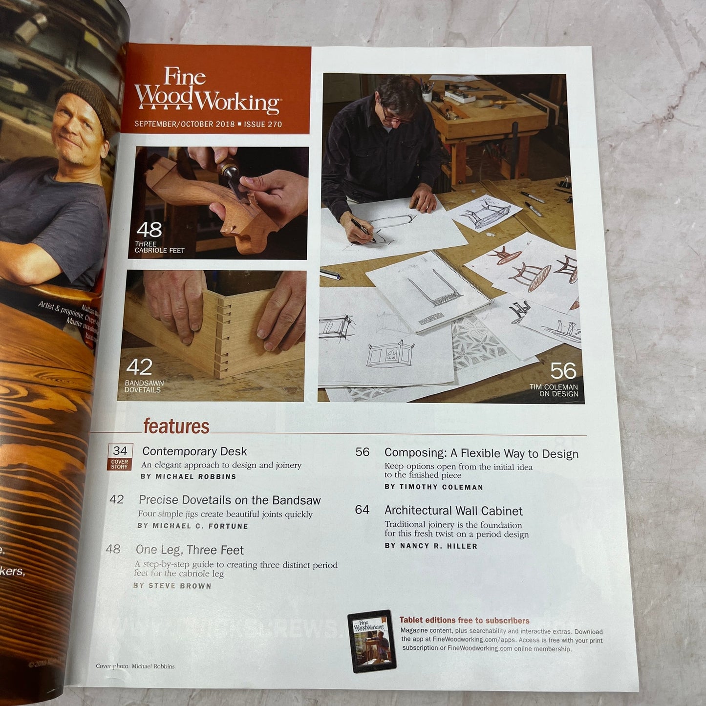 Modern Leather Top Desk - Oct 2018 No 270 - Fine Woodworking Magazine M36