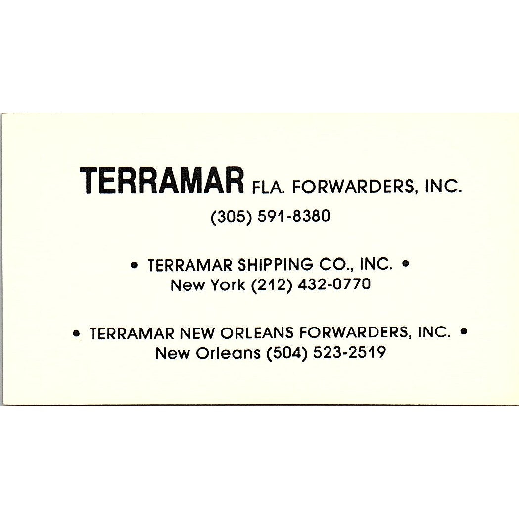 Acco Foreign Shipping Larry Germi Miami FL Vintage Business Card SC9-B3