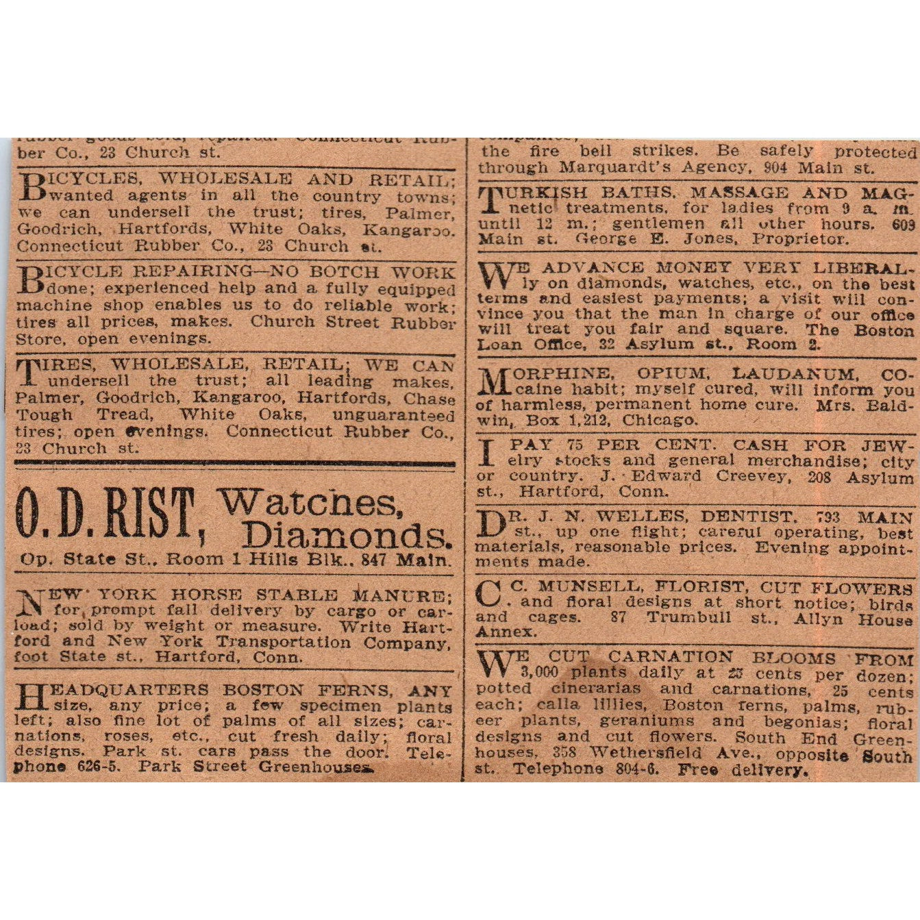 Linus T. Fenn Baby Carriages Go Karts Hartford 1901 Newspaper Ad AD8-H2