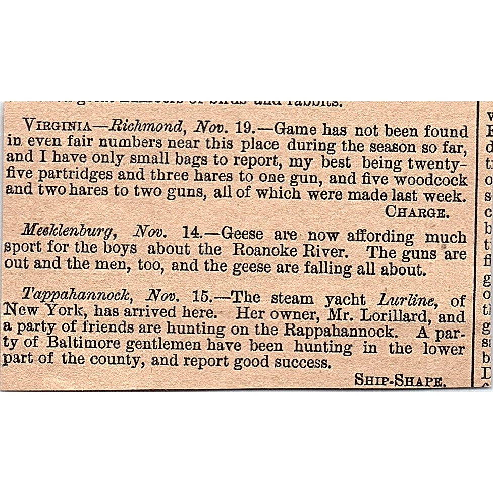Capt. Bogardus Rifle Shooting Match at Brooklyn Driving Park 1878 Article AG2-M8