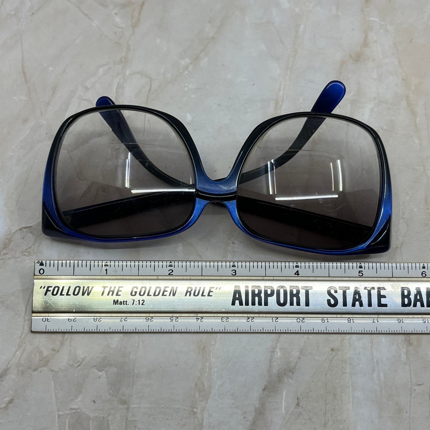 Retro Oversize Renato Balestra RB-1040 Blue Sunglasses Eyeglasses Frame TD5G3-1