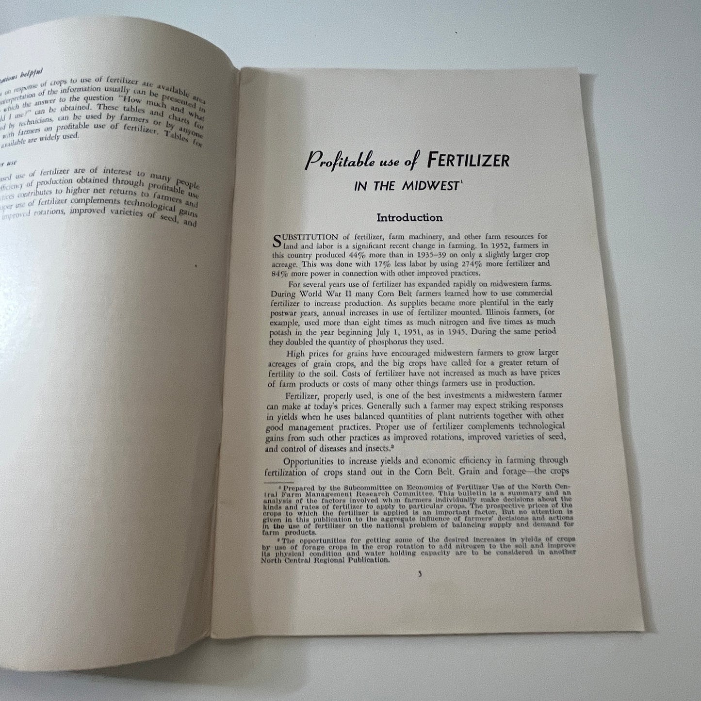 Profitable Use of Fertilizer in the Midwest 1954 Farm Bulletin Booklet TK2-XB2