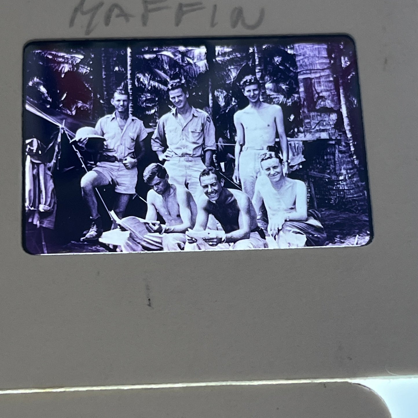 WWII 1940s - 12 Slides of United States Soldier at Maffin Bay TB8-SL1