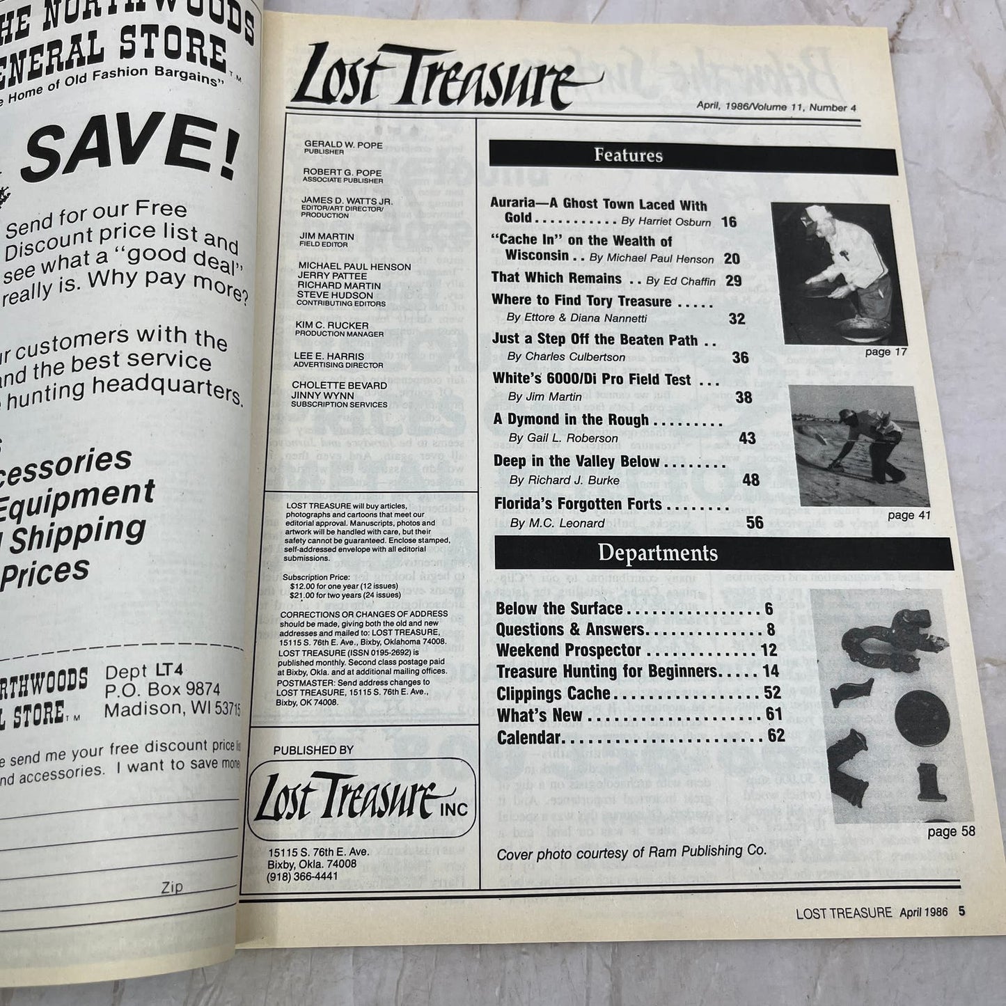 1986 April - Lost Treasure Magazine - Treasure Hunting Gold Prospecting M15