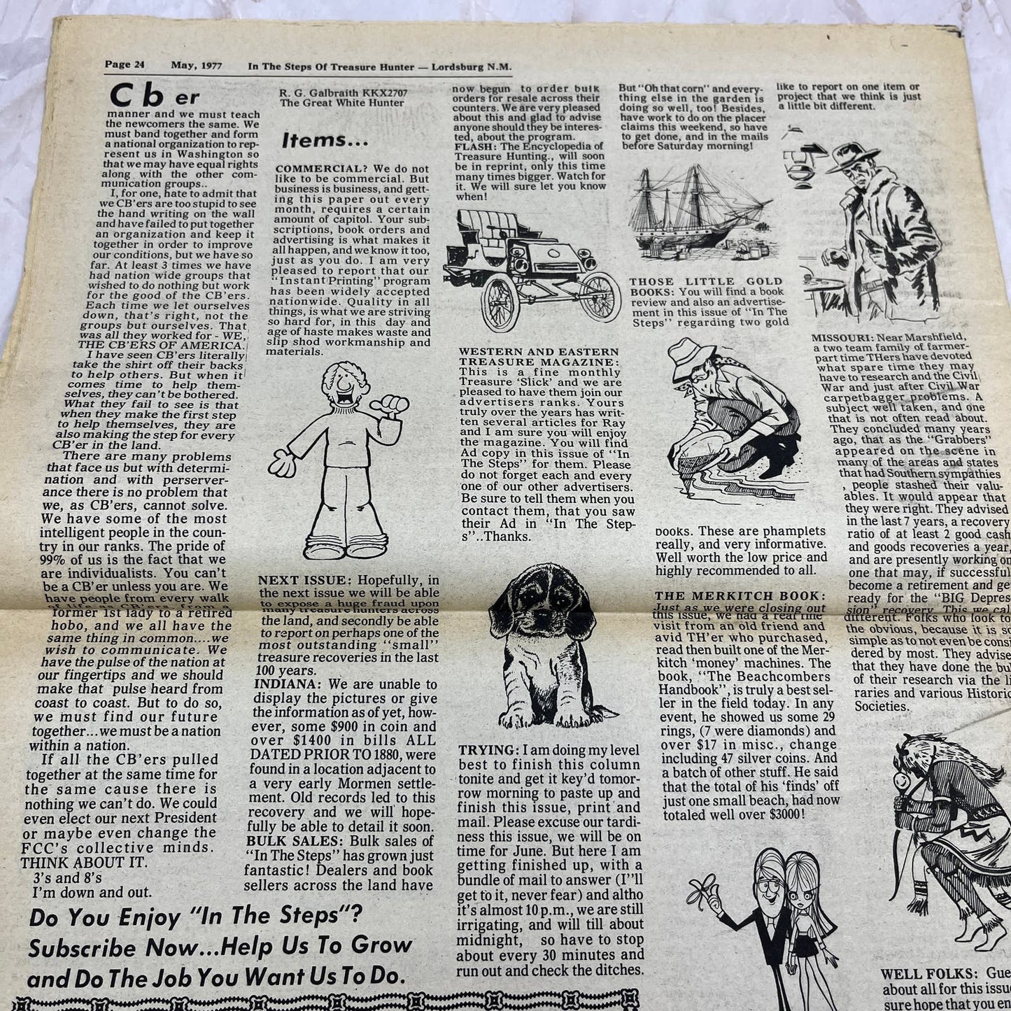 1977 May - In the Steps of the Treasure Hunter Newspaper - Lordsburg NM M11