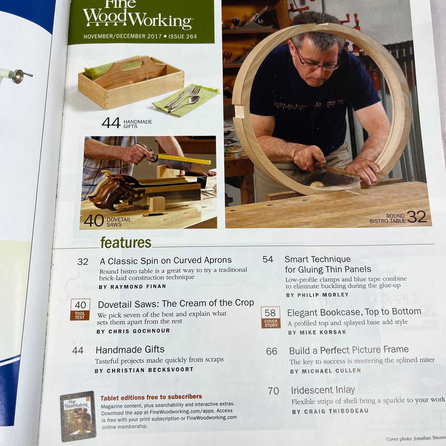 Elegant Bookcase - Dec 2017 No 264 - Taunton's Fine Woodworking Magazine M36