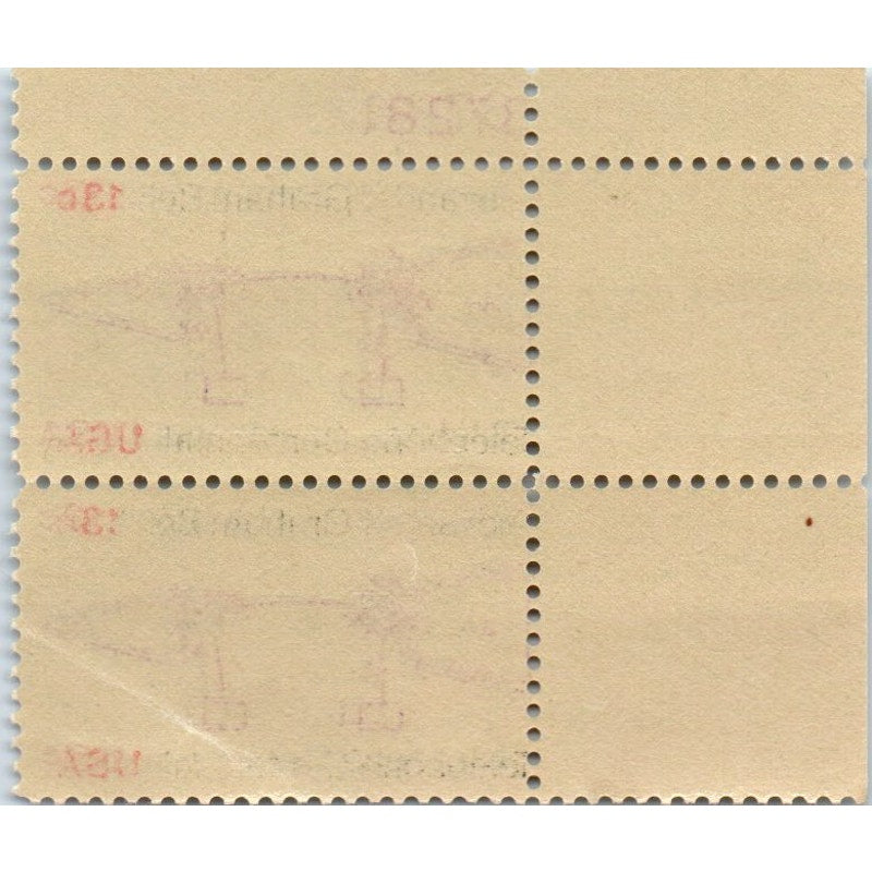 1976 US Postage Stamp Alexander Graham Bell Plate Block Of 2 13c AD8-Q2