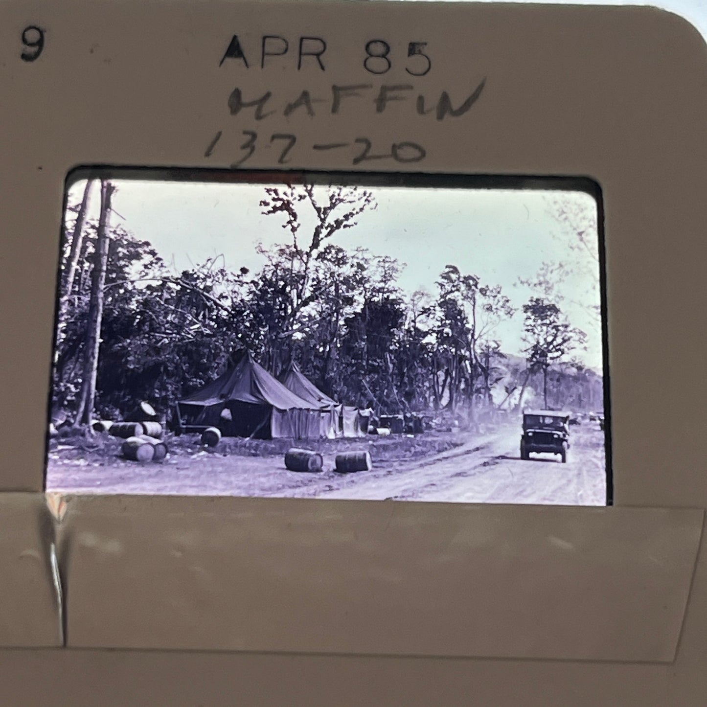 WWII 1940s - 12 Slides of United States Soldier at Maffin Bay TB8-SL1