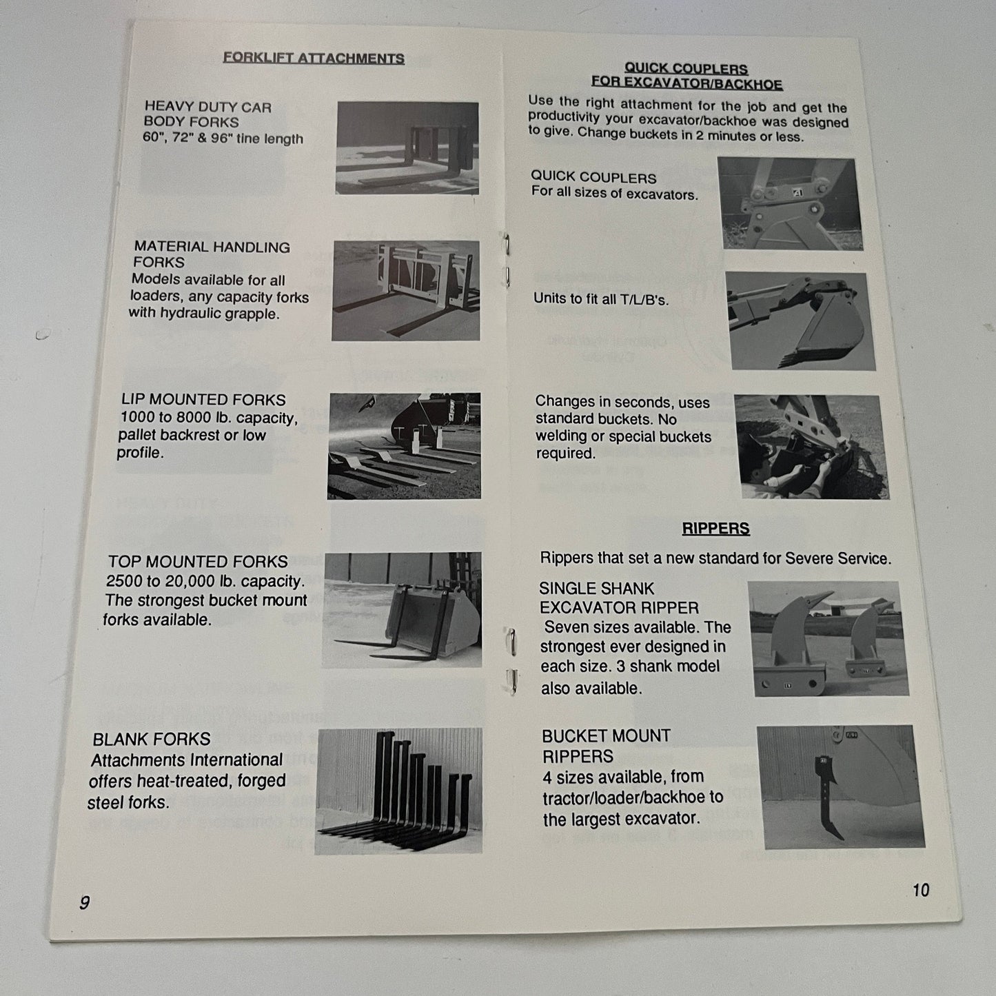 Attachments International Product Guide Pelican Rapids MN Vtg Brochure AJ2-H8