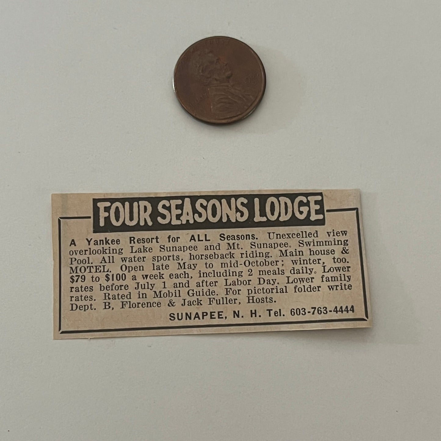 Four Seasons Lodge Yankee Resort Sunapee NH 1971 Magazine Ad SAG4-S17