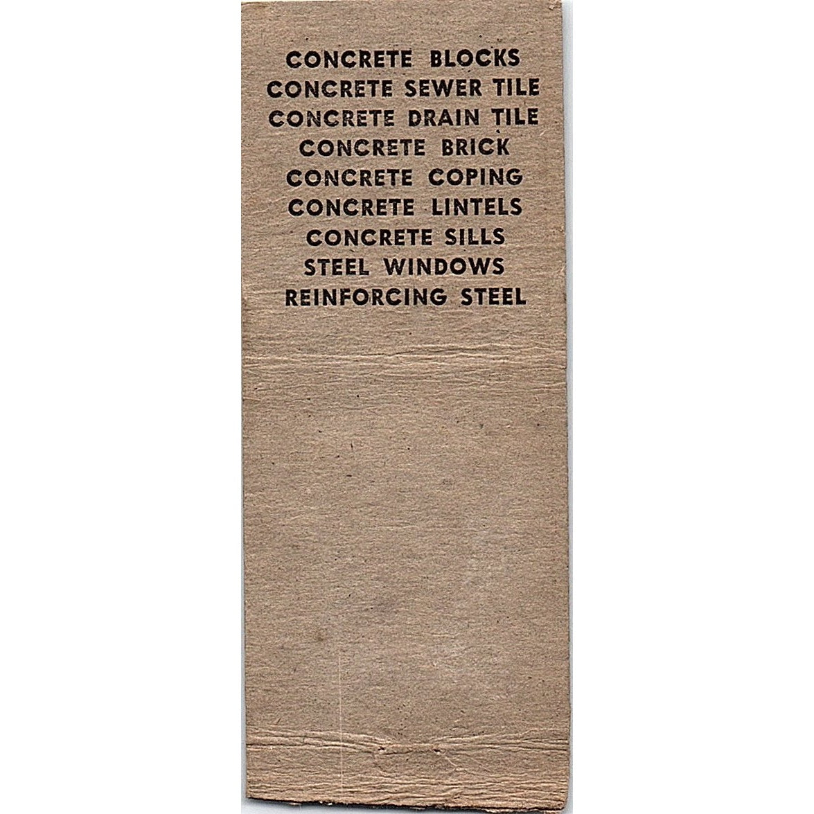 Fergus Concrete Products Co Fergus Falls MN Pinup Vintage Matchbook Cover SC7-Y7
