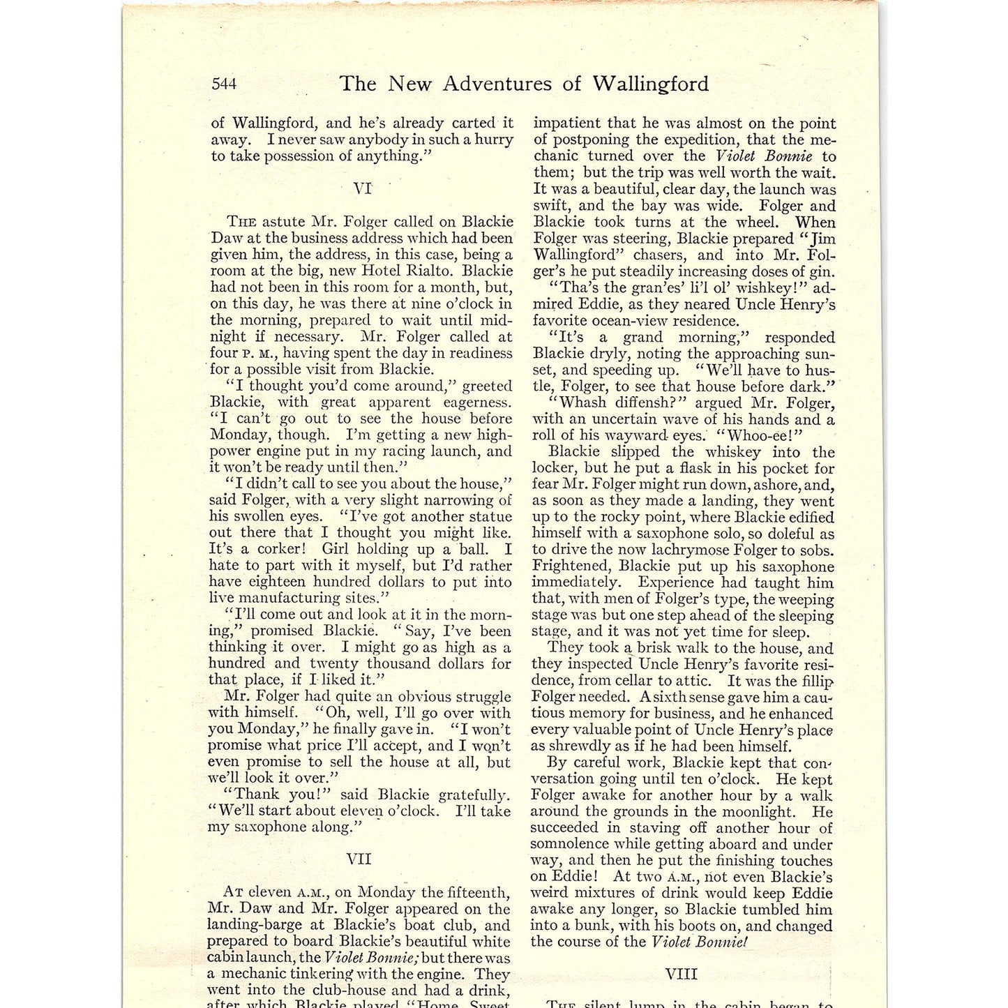 New Adventures of Wallingford Charles E. Chambers Vintage Art Print 6x8" V17