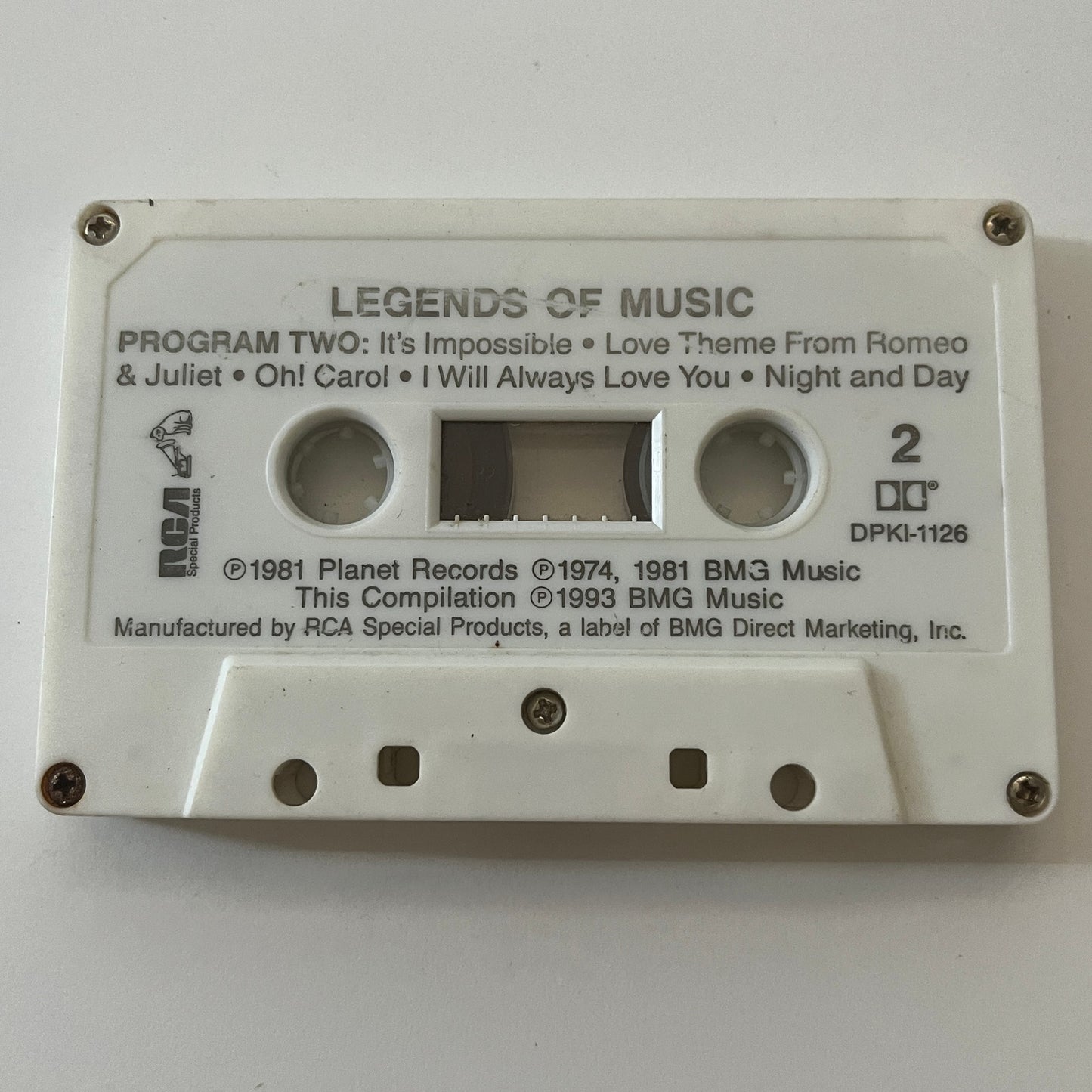 Legends of Music 1981 Planet Records Greatest Hits Cassette Tape TB6-OT1
