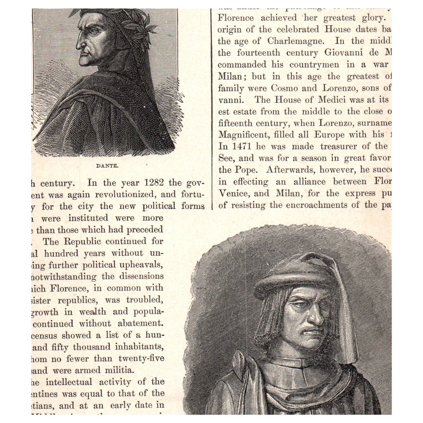 Attempted Assassination of the Medici Conrad Ermisch 1911 Engraving Print AF5-7