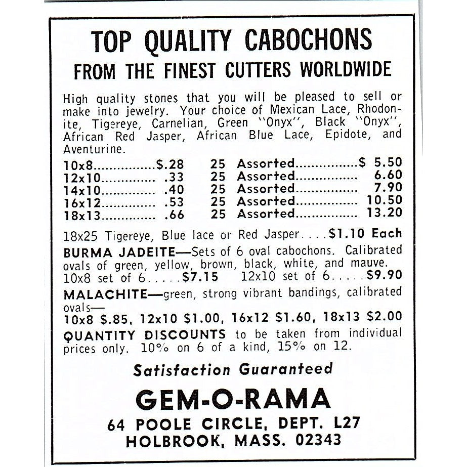 Ed's House of Gems Portland Oregon 1972 Ad AF8-M1