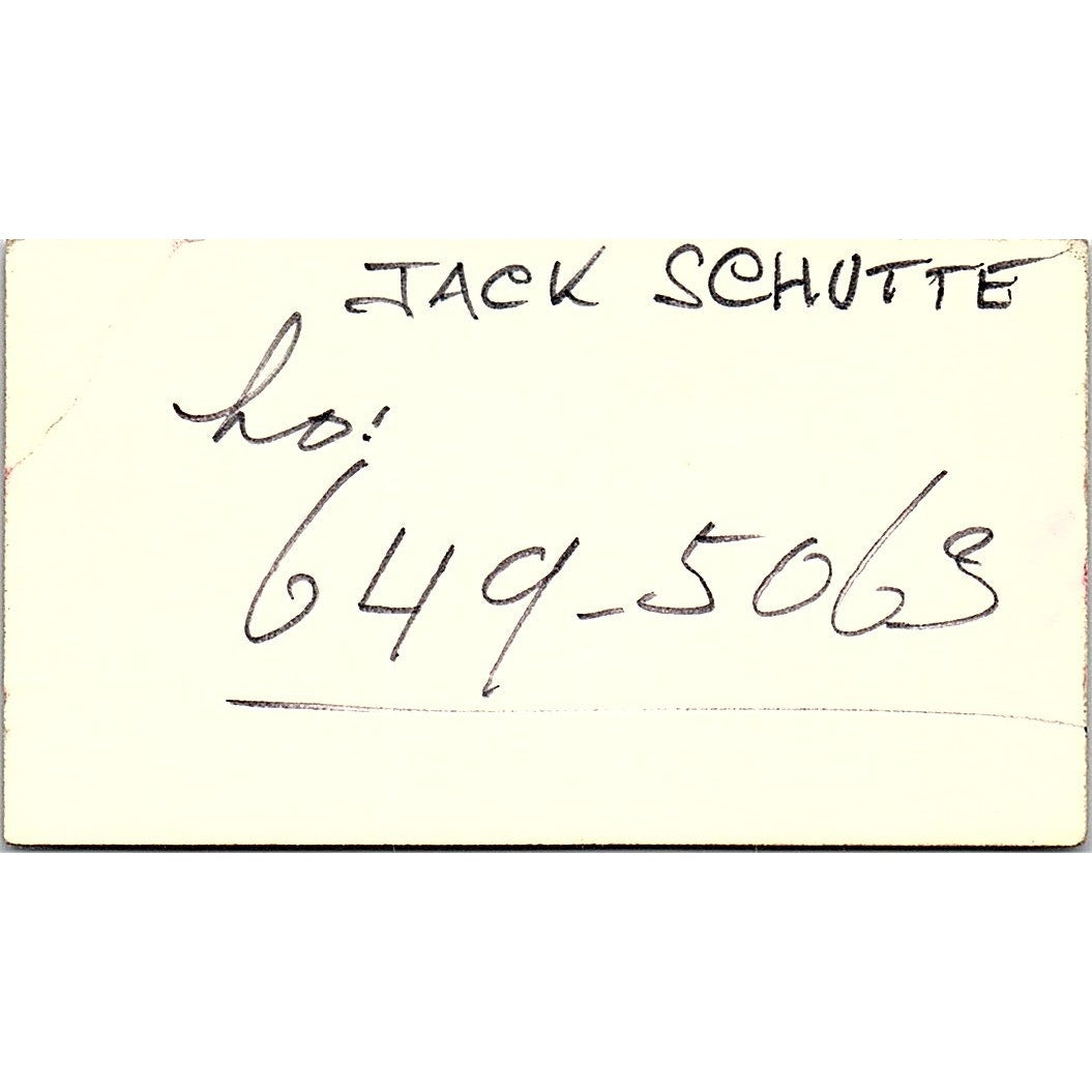 TTT Ship Angencies Jack Schutte Houston Texas Vintage Business Card SB4-B11