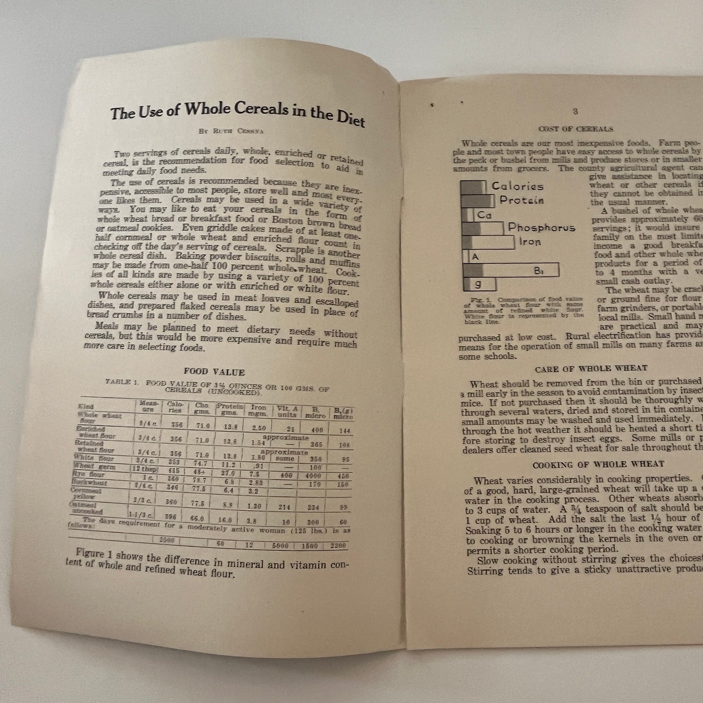 The Use of Whole Cereals in the Diet 1941 Ames IA Farm Bulletin TK2-XB5