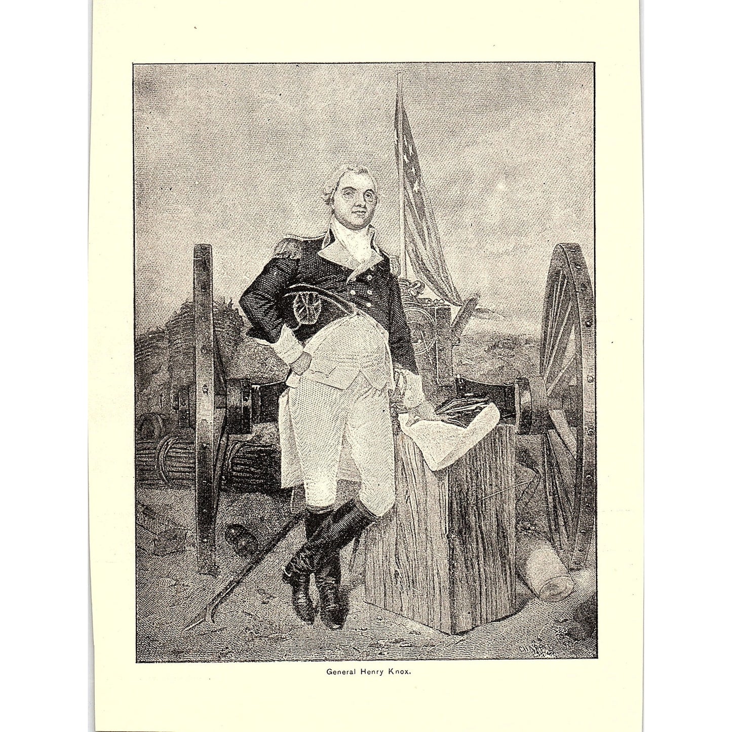 Marquis De Lafayette and General Henry Knox Double Sided 1892 Art Print AG2-8