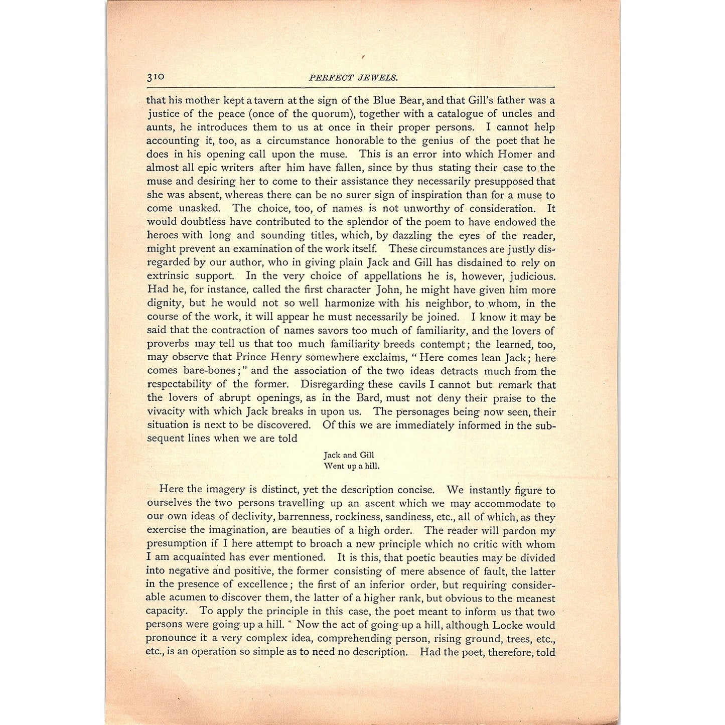 Jack and Gill - A Mock Criticism Joseph Dennie 3 Pages 1884 Poem TA5-CJ-6