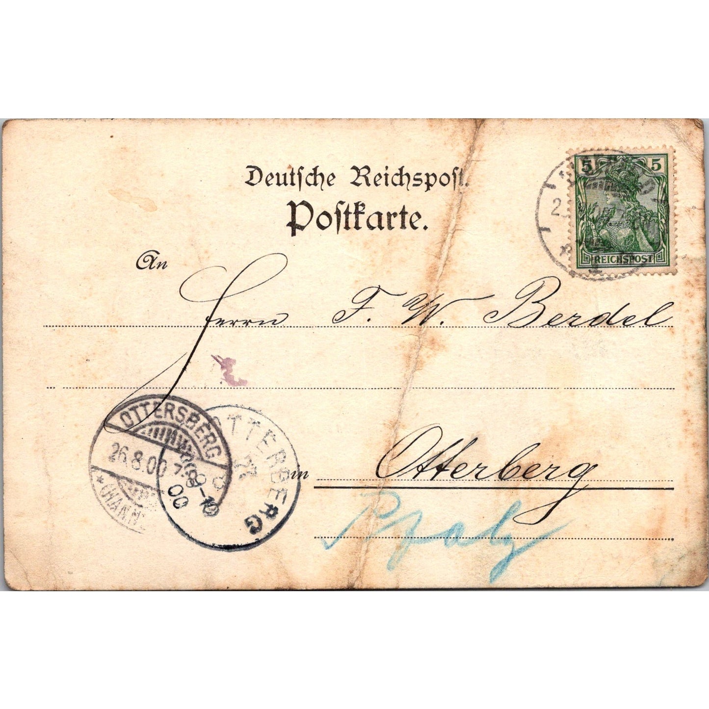 Gebr. Erbslöh Elberfeld Otterburg 1900 German Reich Postcard TE2-GRQ
