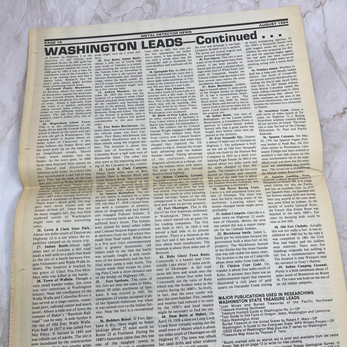 1984 Metal Detector News 150 Treasure Leads Chatsworth CA M20-1