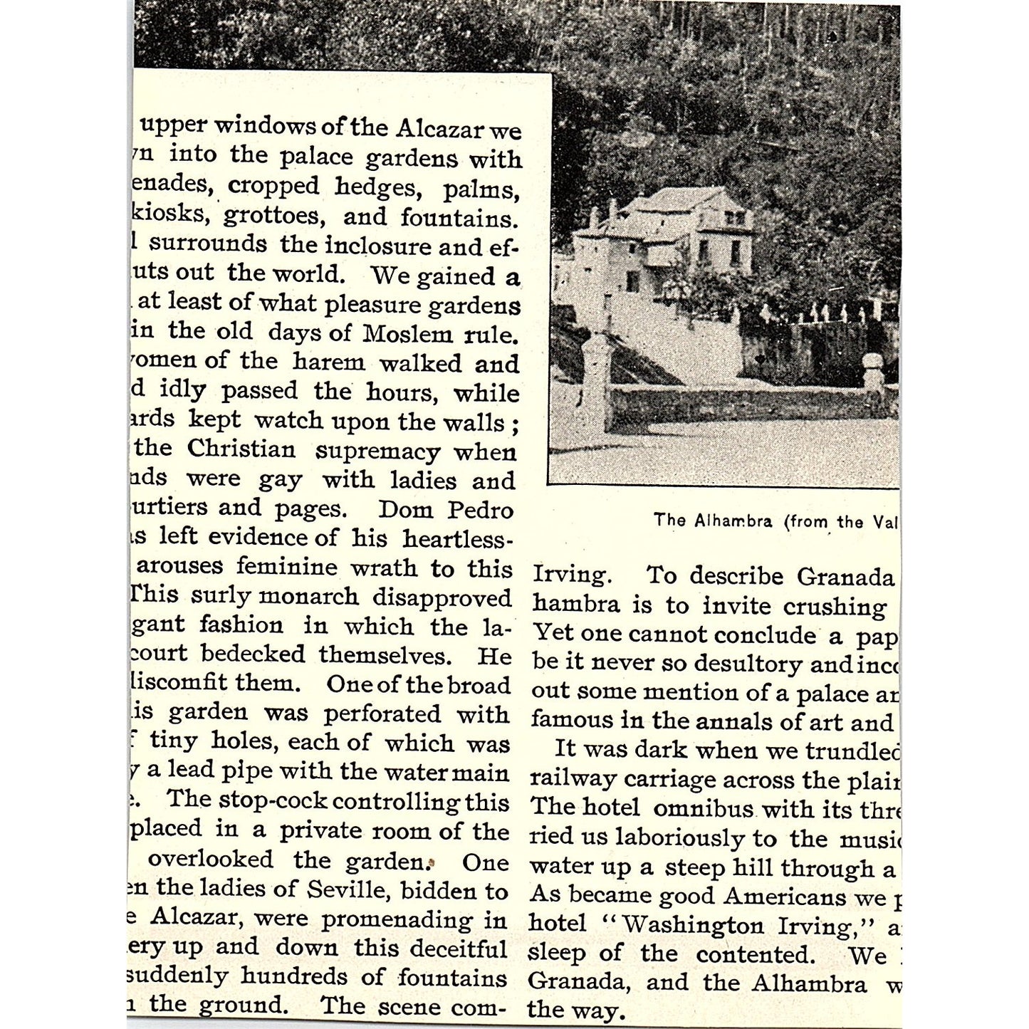 Photo Showing The Court of Lions Alhambra 1892 Art Print AG2-9