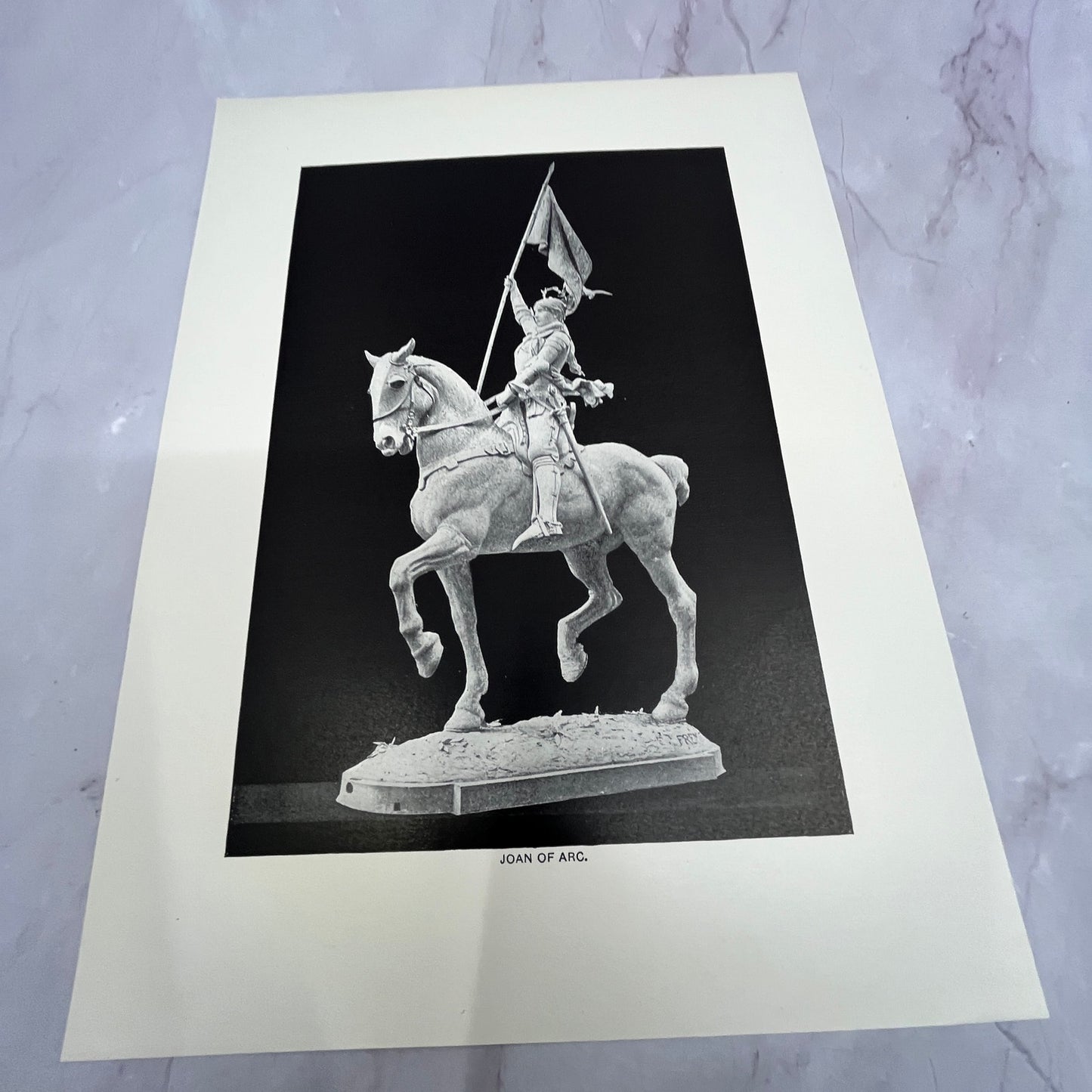 Joan of Arc Statue Lithograph 8.5x11.5" Art Print V22