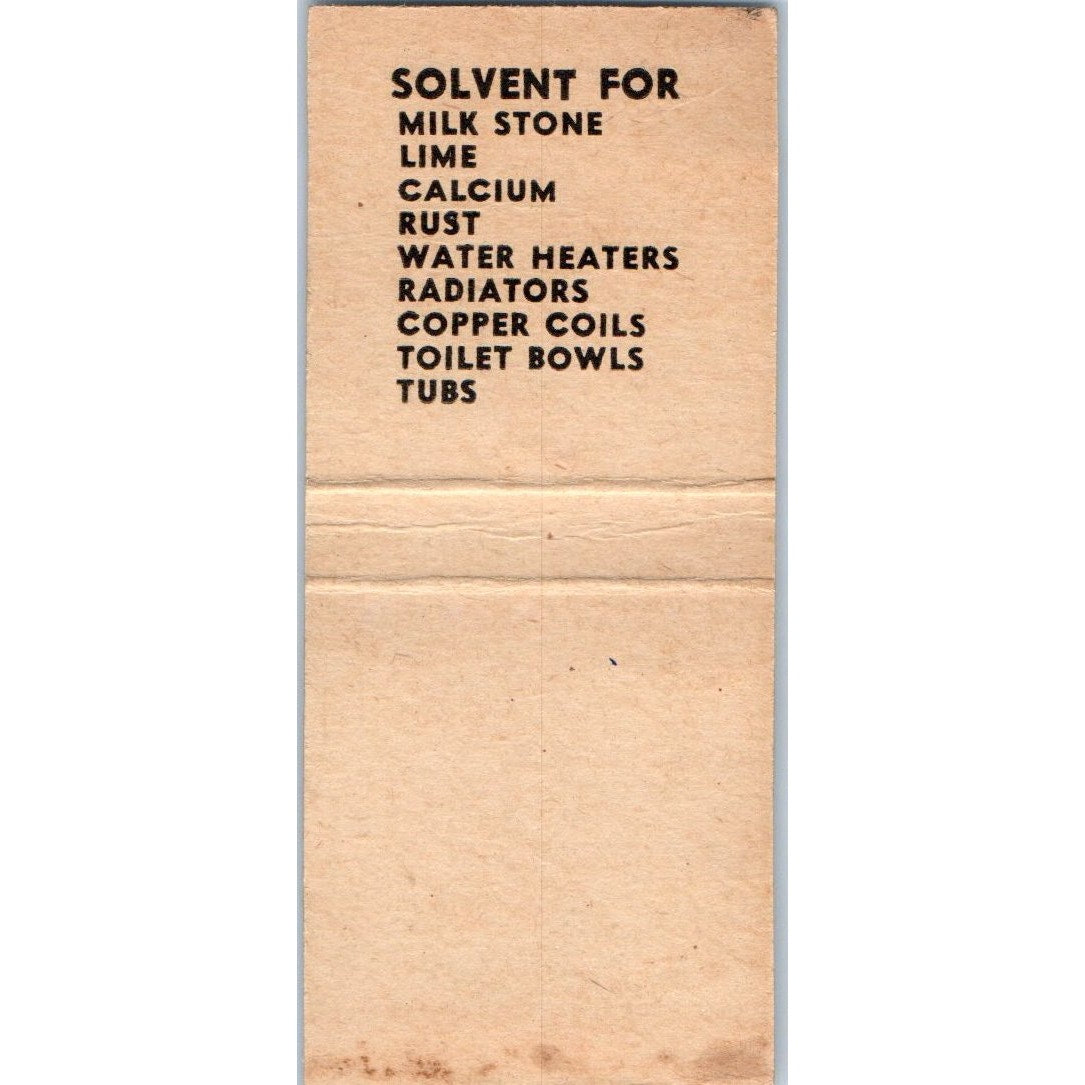 Winn-Sol Clarence J. Huset Chetek WI Vintage Matchbook Cover SD4-Y9