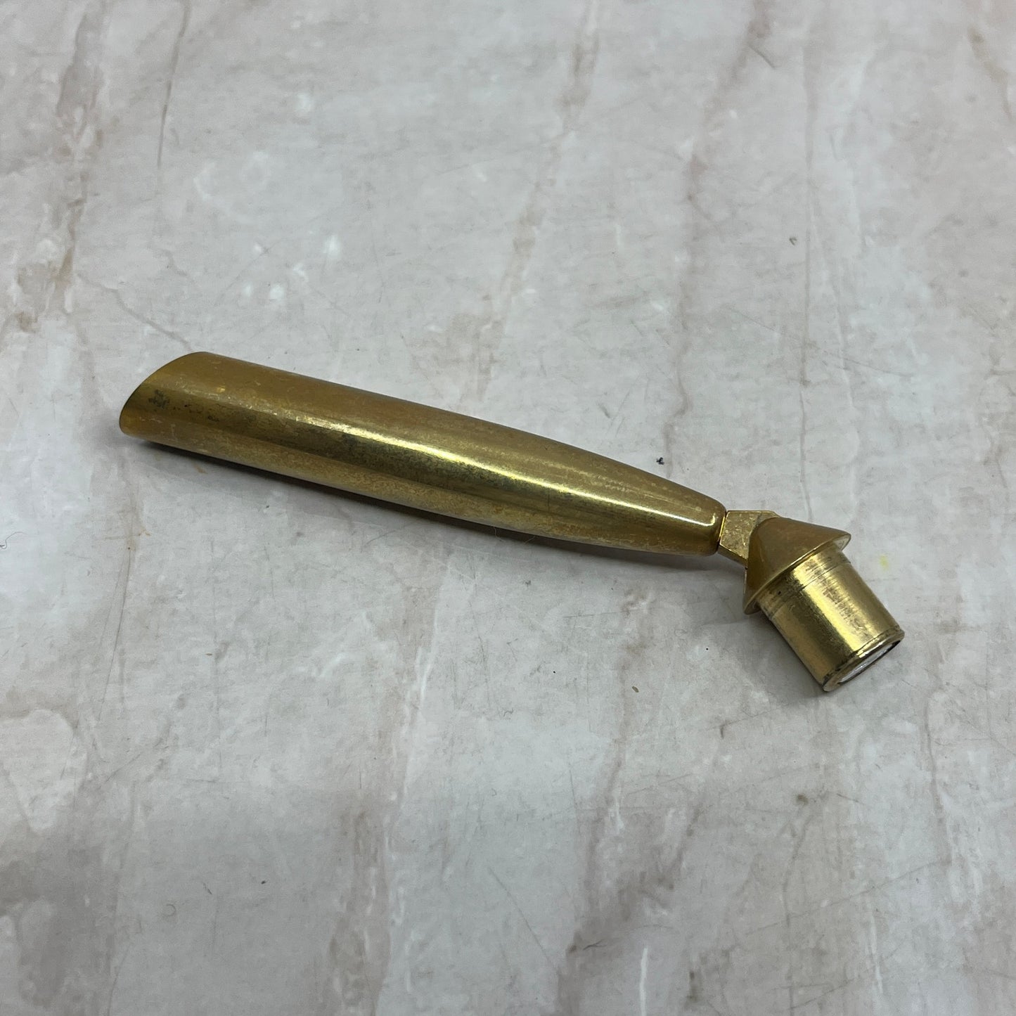 Vintage Original Brass Metal Desk Pen Socket TG8