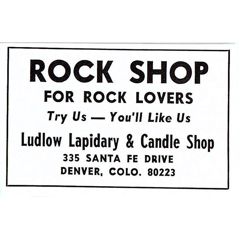 Santa Fe Gem and Mineral Shop New Mexico 1972 Ad AF8-M3