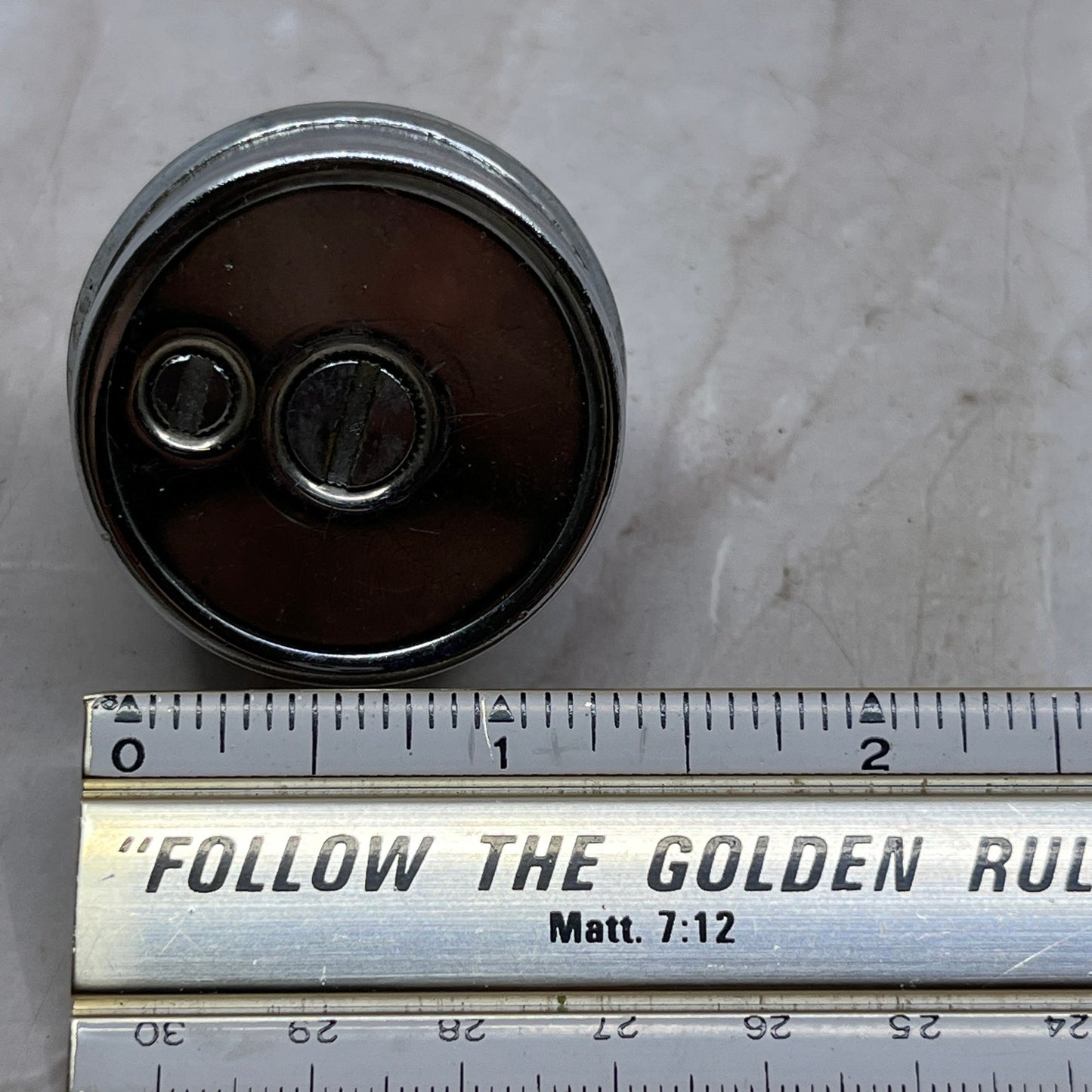 Vintage Round Silver Tone Table Lighter Insert Measurements in Pics TL2
