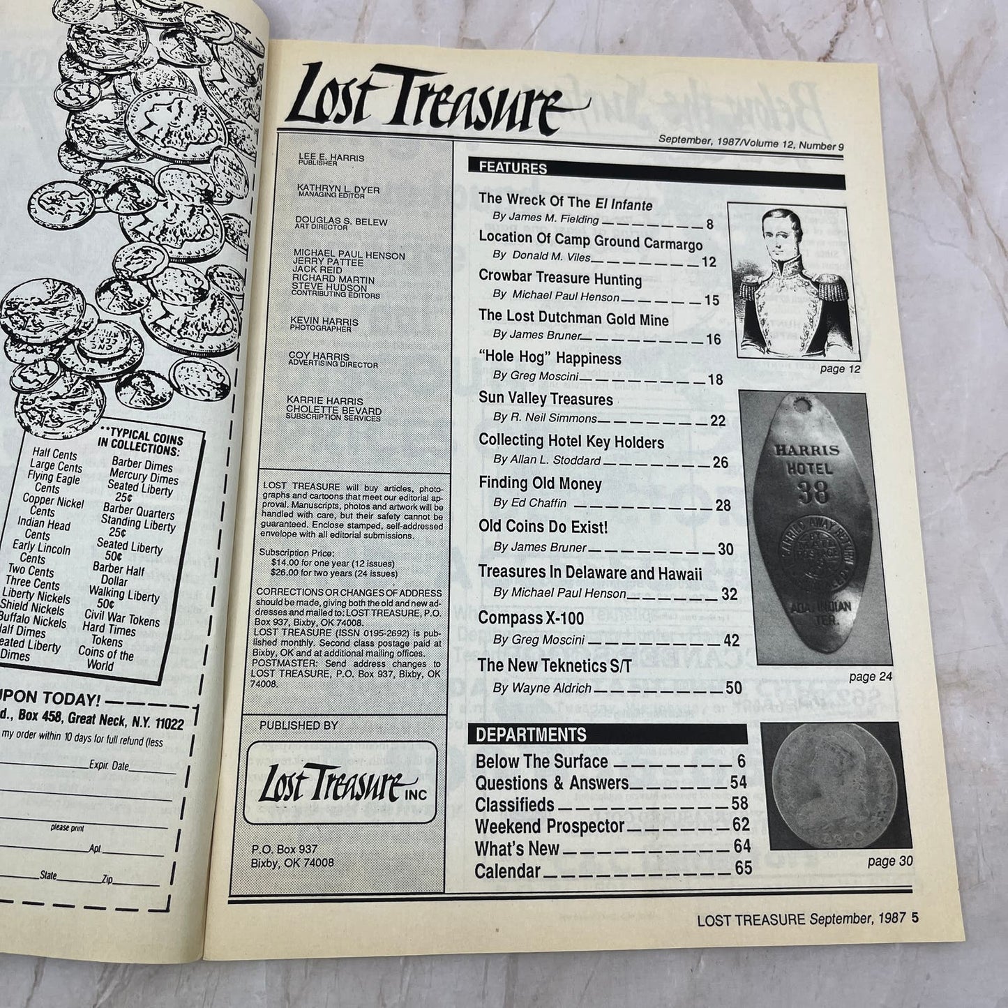 1987 Sept - Lost Treasure Magazine - Treasure Hunting Gold Prospecting M15