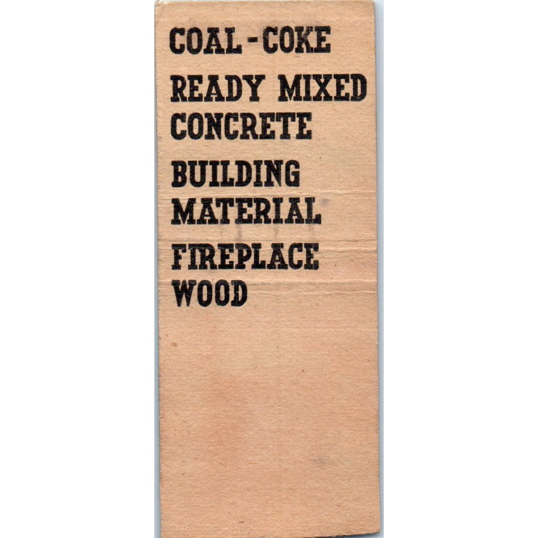 Evanston Fuel & Material Co IL Vintage Matchbook Cover SD2-Y15
