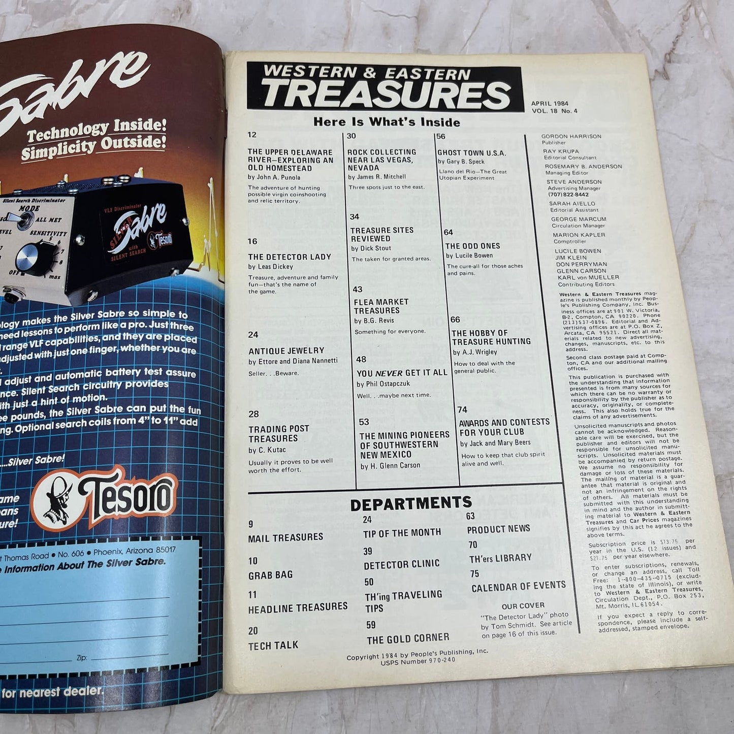 1984 April - Western & Eastern Treasures Magazine - Treasure Hunting Gold M12