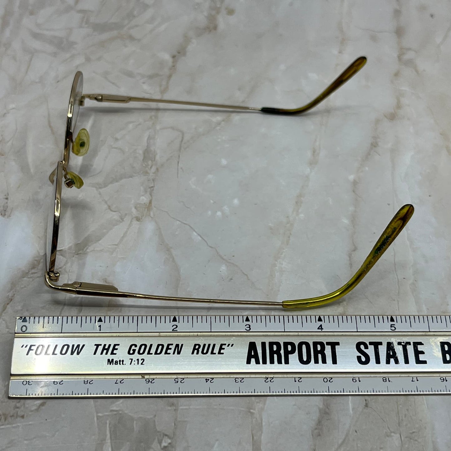 Vintage Oval Gold/Copper Tone Sunglasses Eyeglasses Frames TE9-G2-7