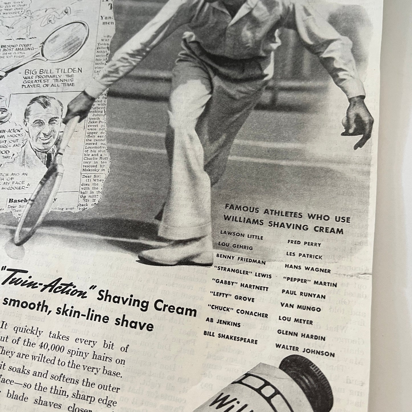 Williams Luxury Shaving Cream gives smooth, skin-line shave 1937 Ad SV1-6