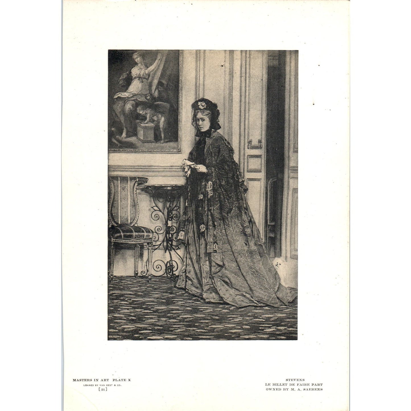 Le Billet De Faire Part - Stevens c1905 Art Print D15