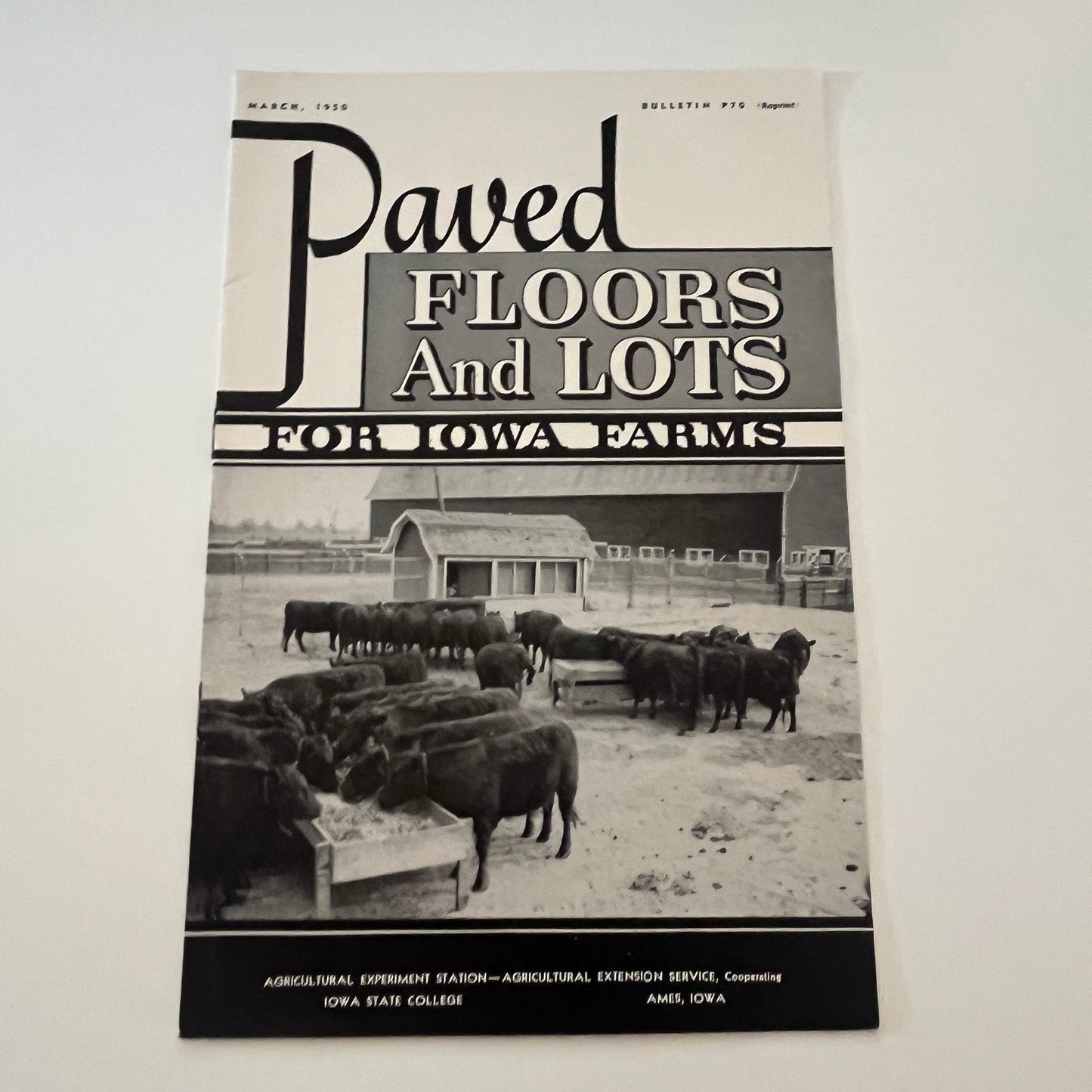 Paved Floors and Lots for Iowa Farms 1950 Ames IA Farm Bulletin TK2-XB5