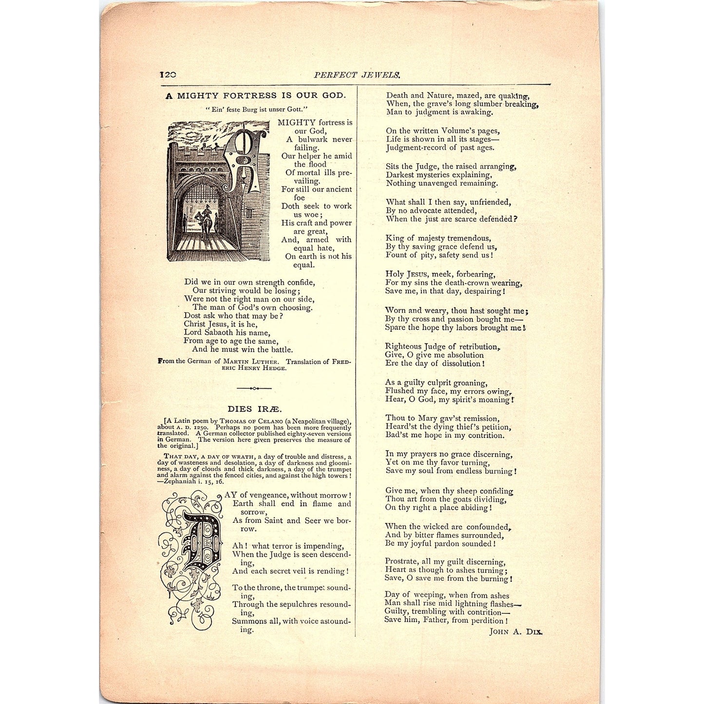 The Closing Year George Denison Prentice, Dies Irae John Dix 1884 Poem TA5-CJ-3