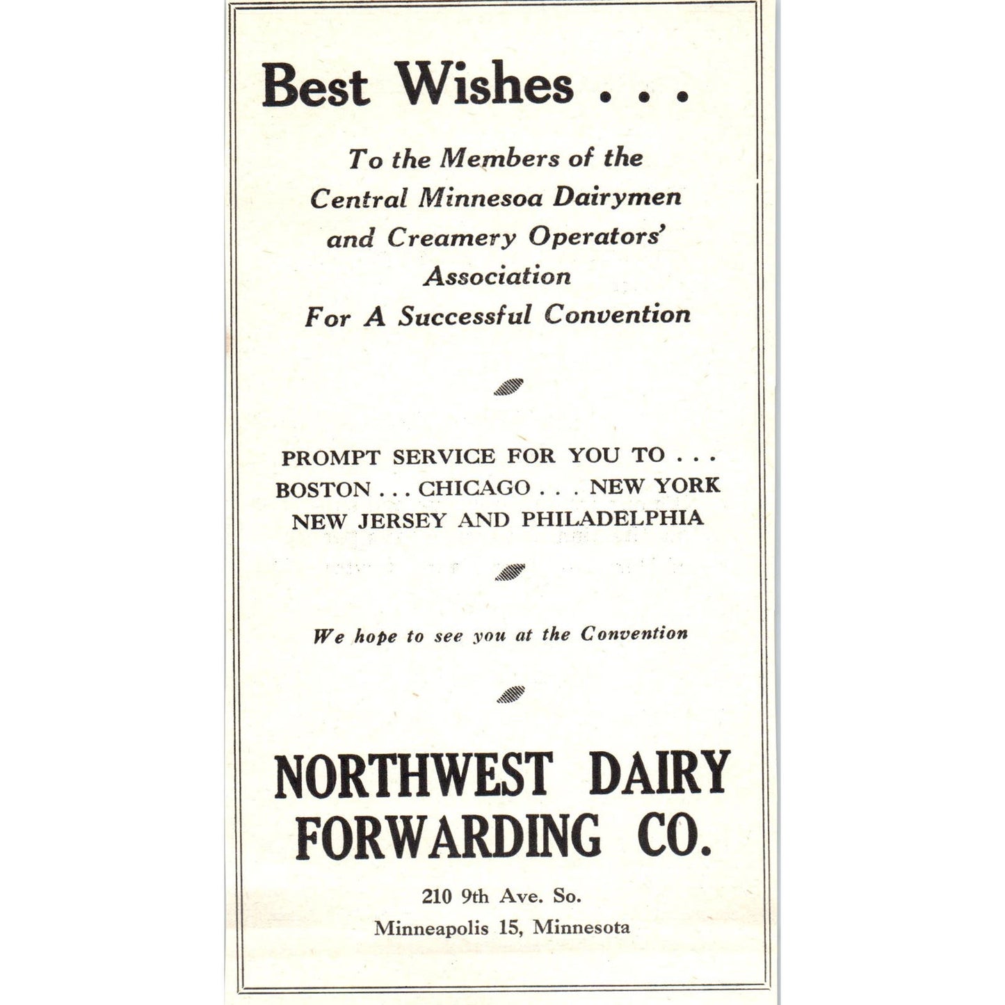 North Western-Hanna Fuel Company, Northwest Dairy Forwarding Co 1953 Ad AE9-DC1