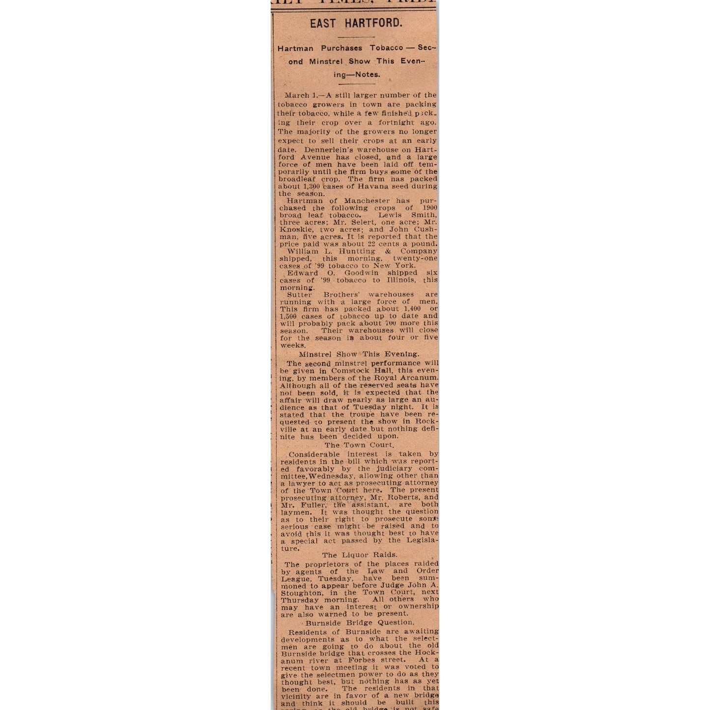 Madame Yale's Hair Tonic Brown, Thompson & Co Hartford 1901 Newspaper Ad AD8-H3