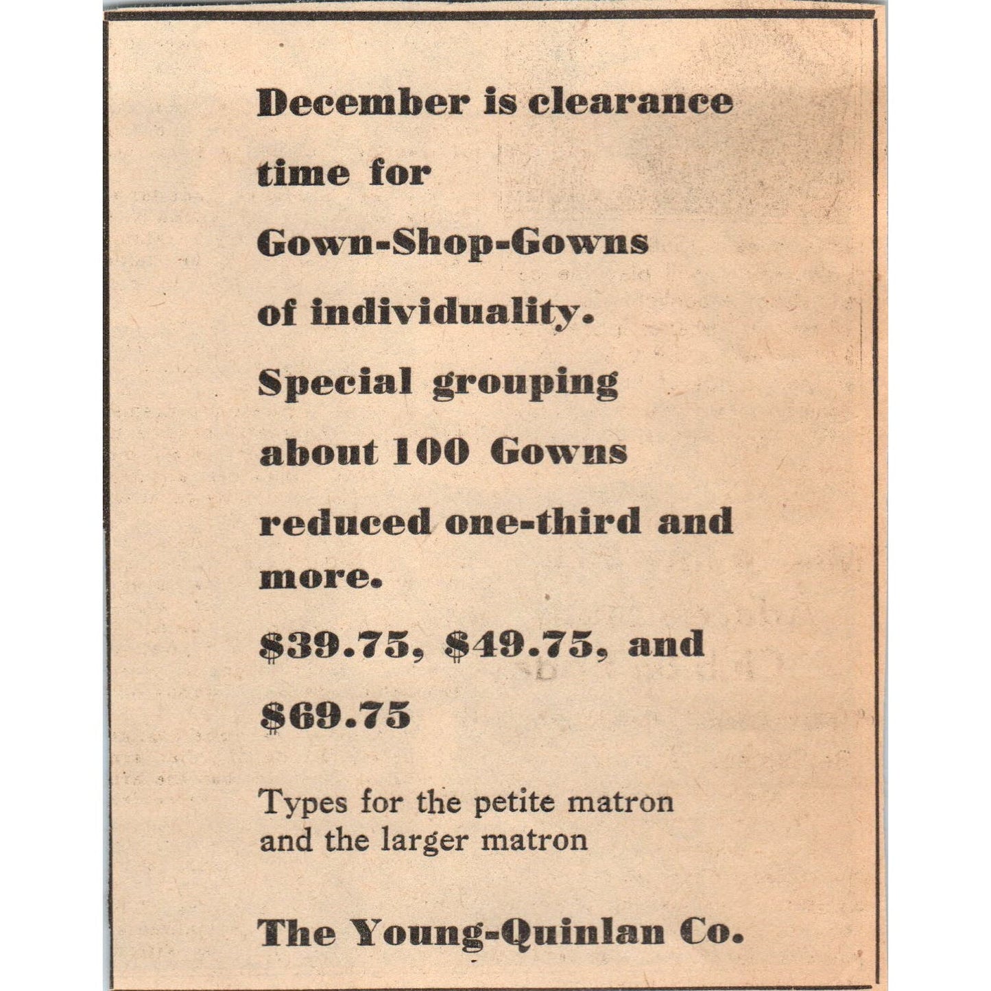 The Young-Quinlan Co Gown Shop Gowns 1935 Minneapolis Journal Advert AE7-N2