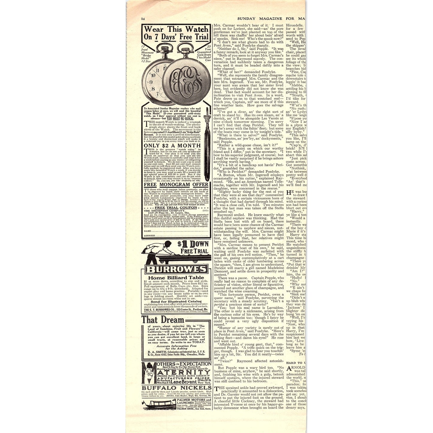 1915 Quaker Oats Puffed Wheat, Rice Original Ad 6x13 V4