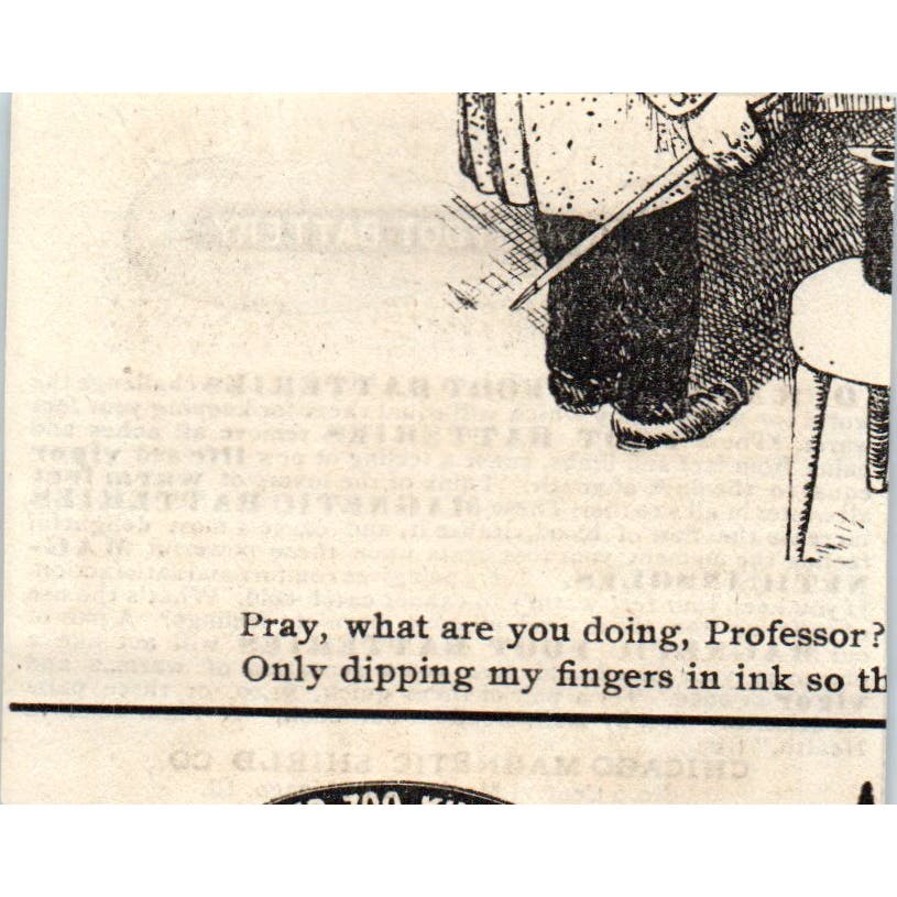 Magnetic Foot Battery Chicago Magnetic Shield Co c1890 Victorian Ad AE8-CH10