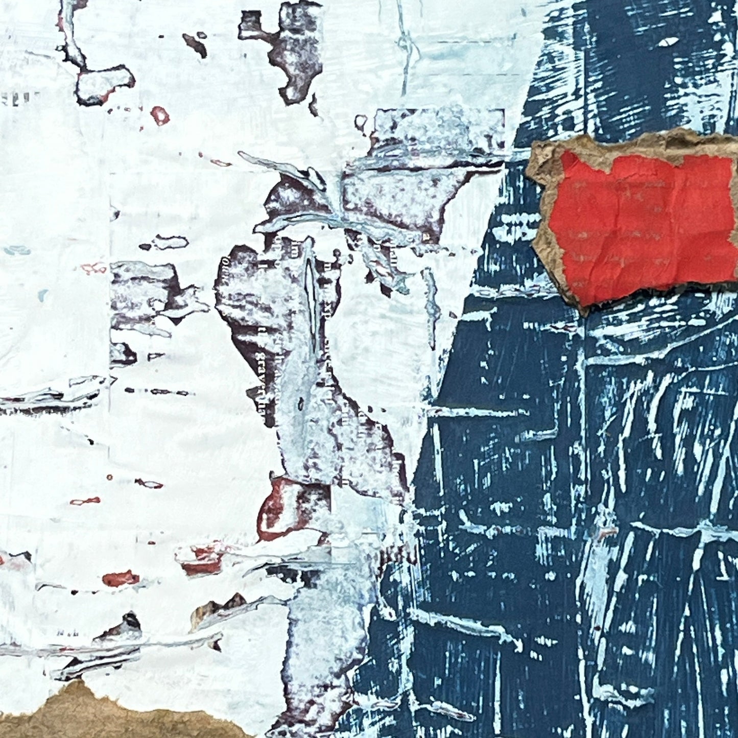 Original Mixed Media Modern Art Collage Painting 11x14 "Impound"