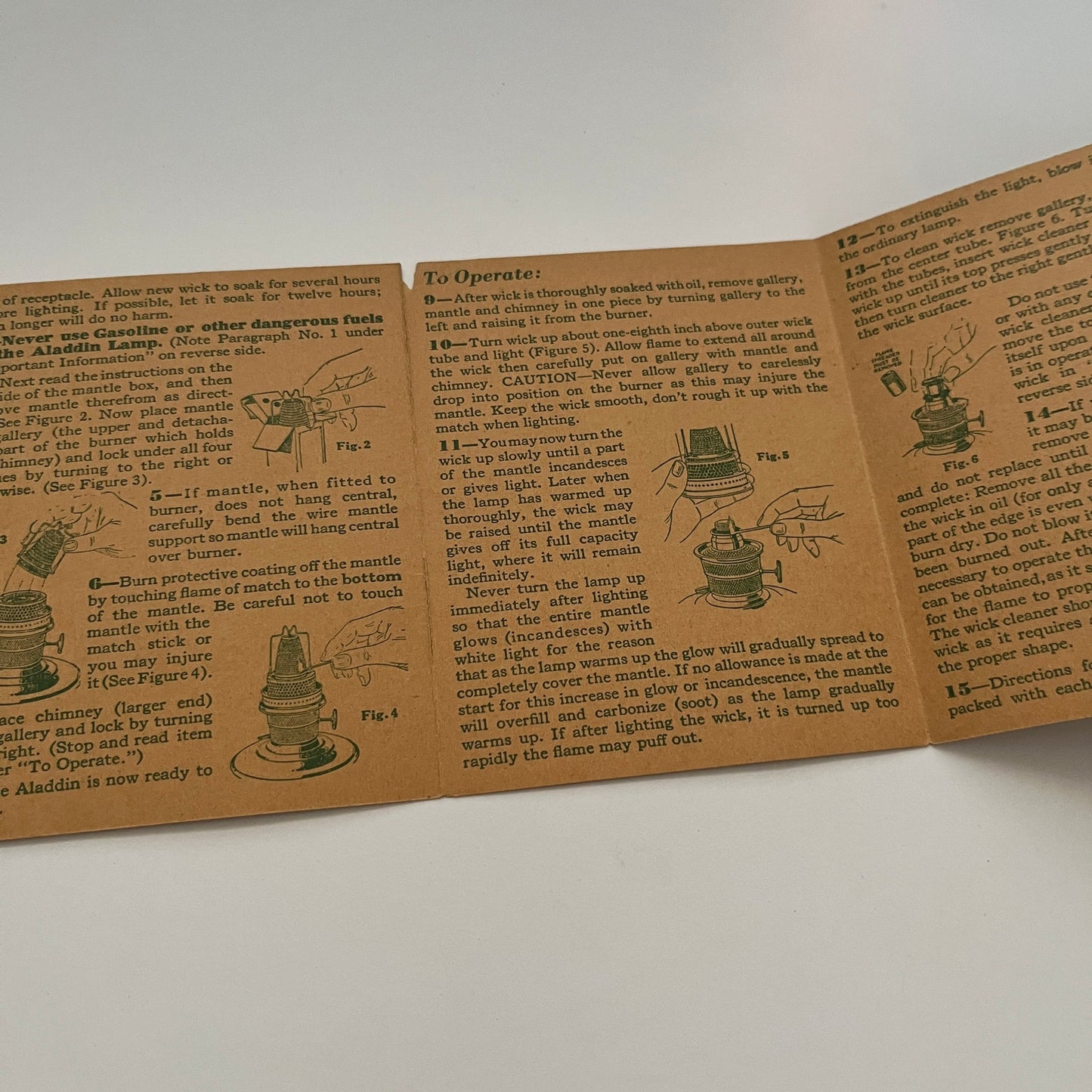 Nu-Type Aladdin Kerosene Mantle Lamp Model B Instruction Brochure AG5-M4