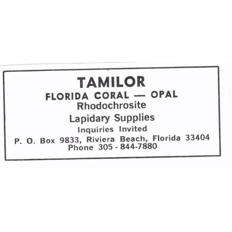 Tamilor Florida Coral - Opal Riviera Beach FL 1972 Ad AF8-S7