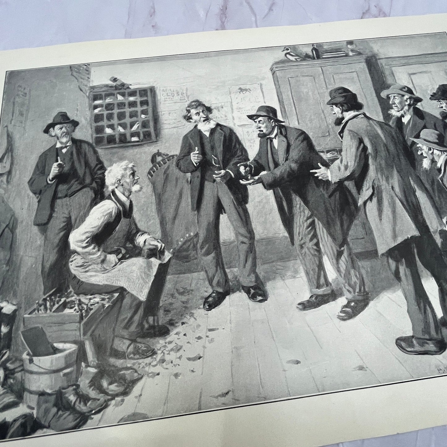 The Monroe Doctrine - Original 1904 A.B. Frost Art Print V14-3