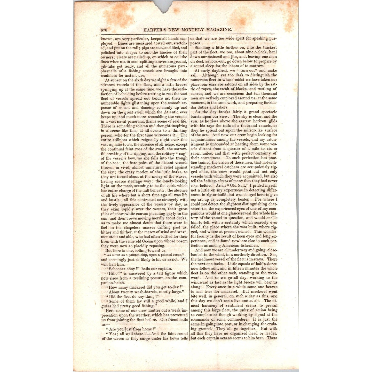 How Mackerel are Caught - Fishing - 4 Pages 1854 Article I19